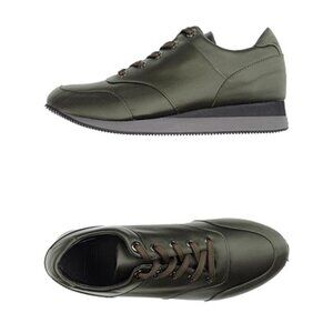 MaxMara Olive Satin Sneakers